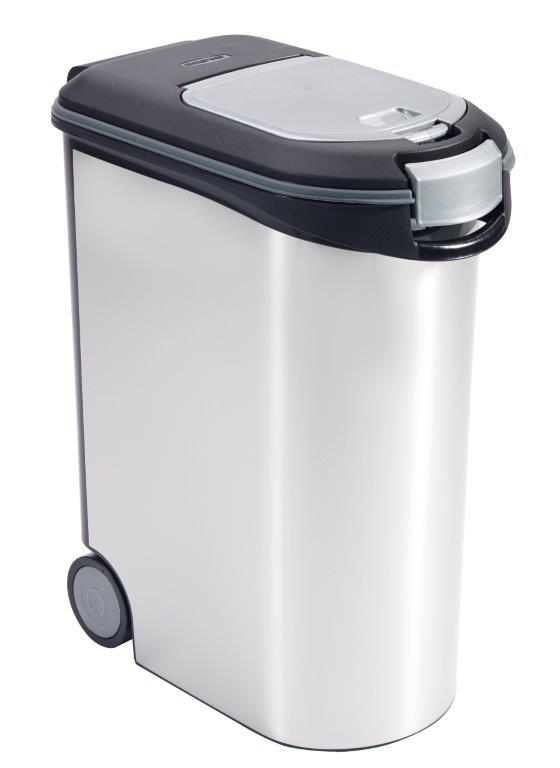 Zásobník Curver na krmivo 20 kg / 54 l metalický biely 214477