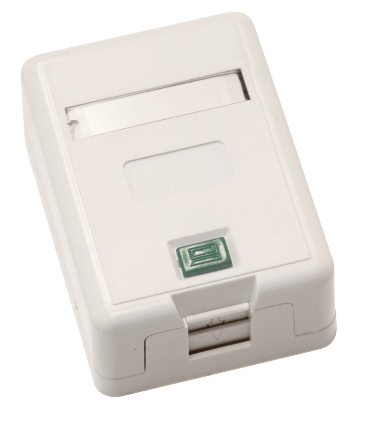 Zásuvka CAT5E UTP 1 x RJ45 na omietku biela