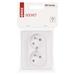 Zásuvka dvojnásobná, biela