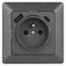Zásuvka s USB-A+USB-C, antracit 8592920141519