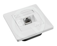 Zásuvka Solarix CAT5E STP 1 x RJ45 pod omítku bílá SX9-1-5E-STP-WH