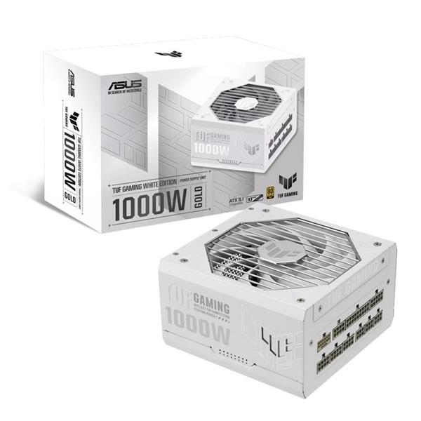 Zdroj 1000W ASUS TUF-GAMING-1000G-WHITE 80Plus Gold, retail 90YE00S5-B0NA00