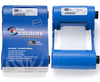 ZEBRA ISERIES COLOR CARTRIDGE RIBBON 5 PANEL YMCKO WITH 1 CLEANING ROLLER, 200 IMAGES 02300GS08407