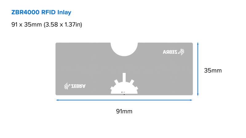 Zebra RFID, Label, Paper, 102 x 51mm; ZBR4000 / UCODE 8, Thermal Transfer, Z-Select 2000T, Coated, Permanent A 3014480-T