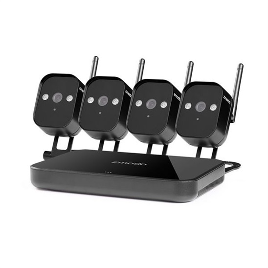 ZMODO 720P Wifi Mini NVR kit 4CH kamerový systém, 1TB HDD, recorder + 4x IP kamera UMNP10069