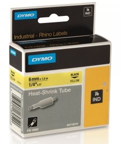 zmršťovacia bužírka DYMO 18052 D1 RHINO Black On Yellow Tube (6mm) S0718270