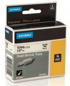 zmršťovacia bužírka DYMO 18055 D1 RHINO Black On White Tube (12mm) S0718300