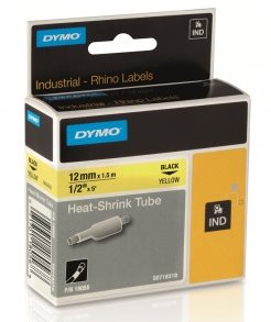 zmršťovacia bužírka DYMO 18056 D1 RHINO Black On Yellow Tube (12mm) S0718310