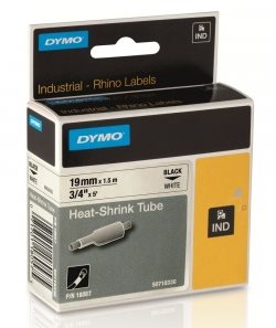 zmršťovacia bužírka DYMO 18057 D1 RHINO Black On White Tube (19mm) S0718330