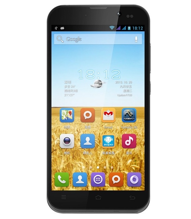 ZOPO ZP700/ Quad Core 1.3GHz/ 1GB RAM/ 4GB/ 4.7" IPS TFT/ Android 4.2/ 5MPx/ dual SIM/ černý ZOPO ZP700 black