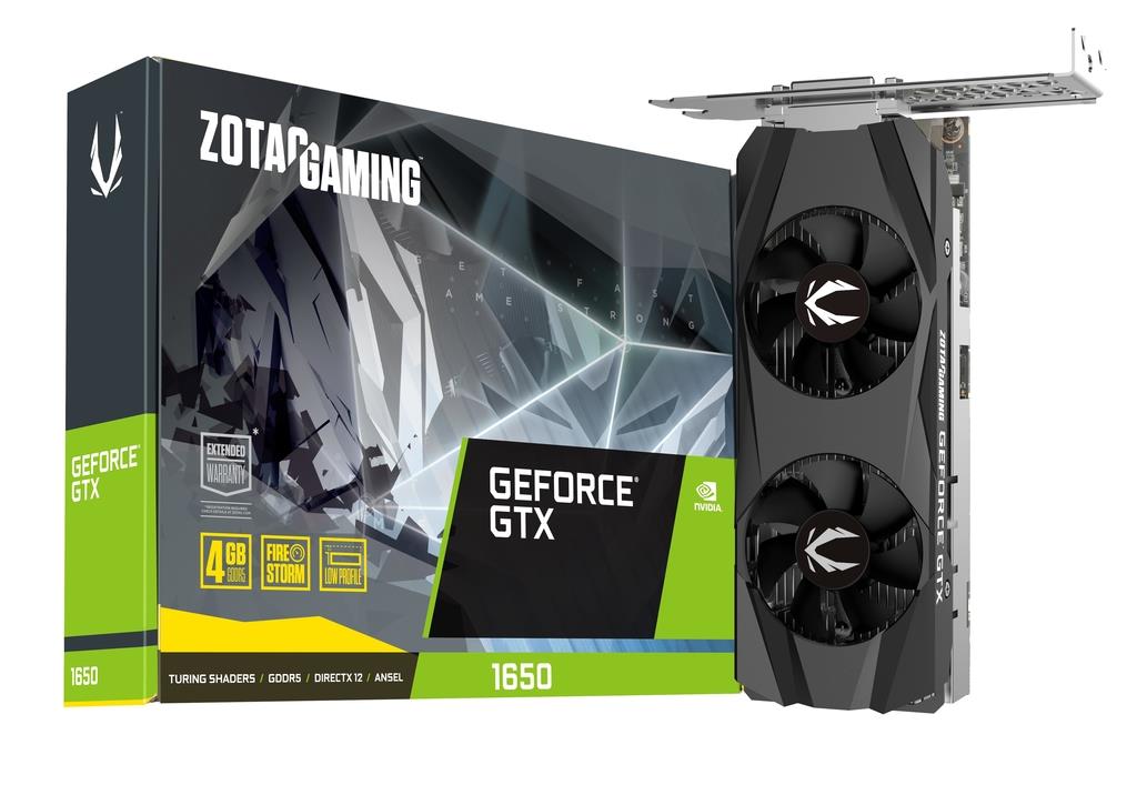 ZOTAC GeForce GTX 1650 Low Profile, 4GB GDDR5, DP, HDMI, DVI-D ZT-T16500H-10L