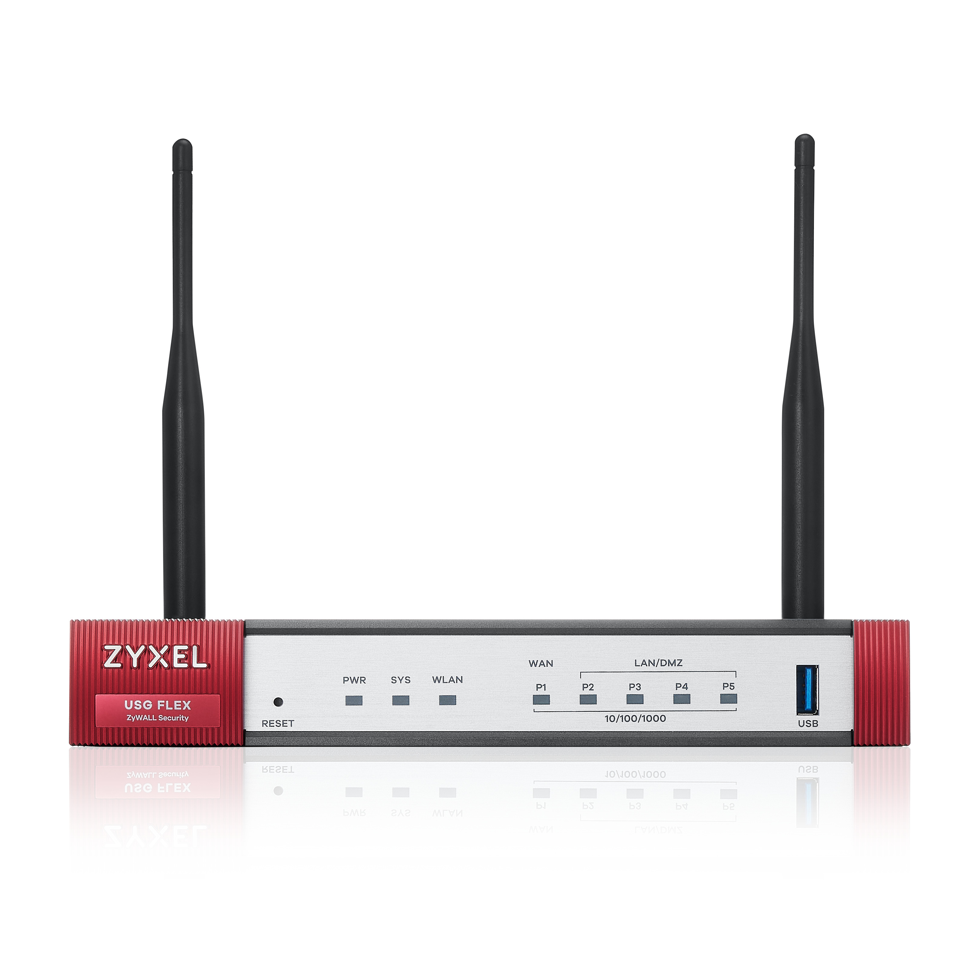 Zyxel USG Flex 100AX, 10/100/1000, 1*WAN, 4*LAN/DMZ ports, WiFi 6 AX1800, 1*USB (device only) USGFLEX100AX-EU0101F