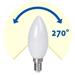 Xavax LED žiarovka, 2,5 W (=25 W), E14, plne sklenená, sviečka, teplá biela 112227
