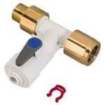 Xavax T-Piece Angle Stop Valve 3/8" on 1/4" John Guest Connector 111387