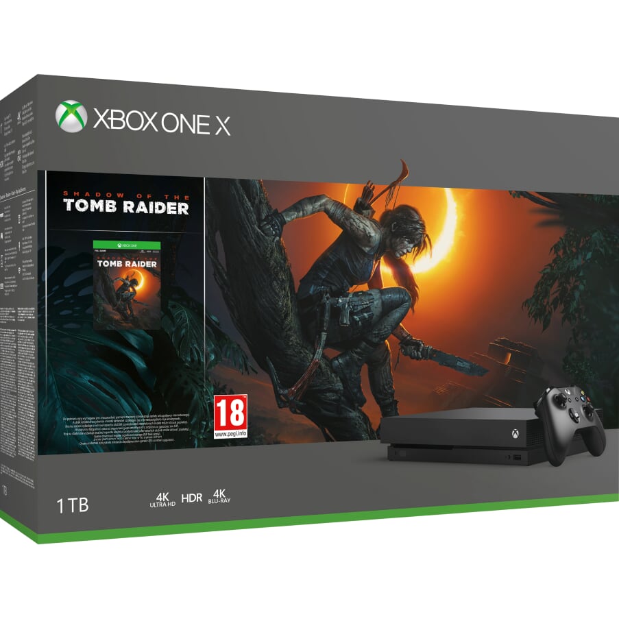 XBOX ONE X 1 TB + Shadow of Tomb Raider - NOVINKA 14.9.2018 - ALOKACE - předobjednávky CYV-00105
