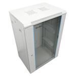 XtendLan 15U/600x450, na zeď, jednodílný, rozložený, skleněné dveře, šedý WS-15U-64-GREY-U-P