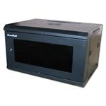 XtendLan 15U/600x600, na zeď, jednodílný, rozložený, skleněné dveře, černé WS-15U-66-BLACK-U