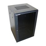 XtendLan 18U/600x800 stojanový, černý, skleněné dveře, plná záda ECO-18U-68-BLACK-S