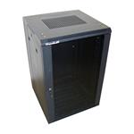 XtendLan 18U/800x1000 stojanový, černý, skleněné dveře, plná záda ECO-18U-8118-BLACK-S