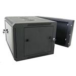 XtendLan 19" dvoudílný nástěnný rozvaděč 15U, šířka 600mm, hloubka 550mm, nosnost 60 kg, skleněné dveře, WD-15U-65-BLACK
