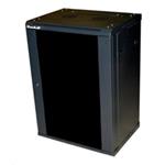 XtendLan 19" jednodílný nástěnný rozvaděč 12U, dodáván složený,hloubka 450mm, kouřové sklo,nosnost 60k WS-12U-64-BLACK-P