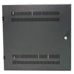 XtendLan 19" nástěnný vertikální rozvaděč 2U+4U, šířka 540mm, hloubka 150mm, perforované dveře, černý WER-541555U4-BL