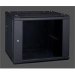 XtendLan 22U/600x550,na zeď, dvoudílný, skleněné dveře WD-22U-65-BLACK