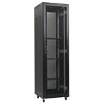 XtendLan 47U/600x800 stojanový, černý, perforované dveře a záda PER-47U-68-BLACK-P