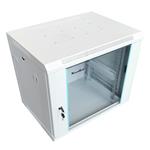 XtendLan 6U/600x450, na zeď, jednodílný, skleněné dveře, šedý WS-6U-64-GREY-P