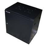 XtendLan 9U/600x450, na zeď, jednodílný, plné dveře, úprava proti vykradení WS-9U-64-FS-BLACK-P
