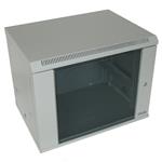 XtendLan 9U/600x450, na zeď, jednodílný, skleněné dveře, šedý WS-9U-64B-GREY