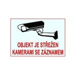 XtendLAN Bezpečnostní samolepka pro kamerové systémy, bílá, 210x150mm BEZTKAMSYSB210150