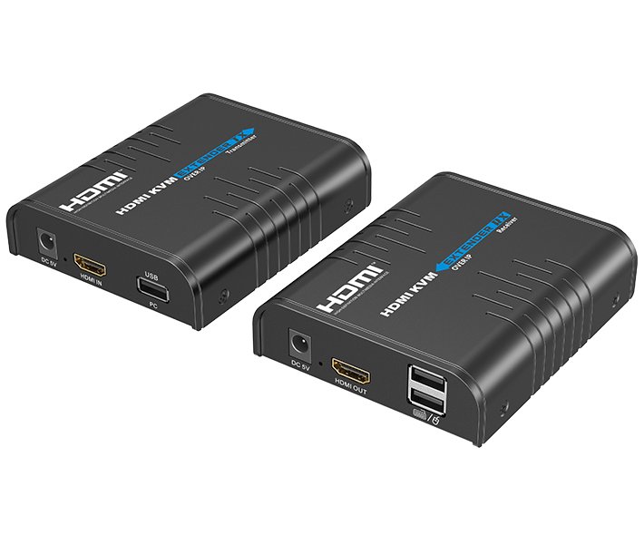 XtendLan HDMI přenos po LAN, vysílač a přijímač, UDP/Multicast, 100Mbps@1080p, přenos USB, funkce KVM EHDMIC11U-TRv2