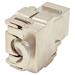 XtendLan Keystone jack RJ45 Cat5e, STP, stříbrný, zaklapávací zezadu