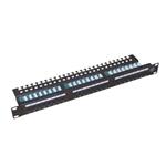 XtendLan Patch panel 19", 24 portů, C5E, vyvazovací úchytky, 2xAu XL-PP19-24C5EUV-A