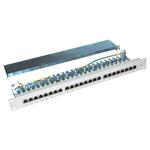 XtendLan Patch panel 19", 24 portů CAT6 stíněný - šedý XL-PP19-24C6S-A-GREY