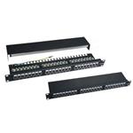 XtendLan Patch panel 19", 24 portů, stíněný, C5E,vyvazovák,dual, 2xAu XL-PP19-24C5ESD-A