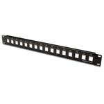 XtendLan Patch panel 1U 19", 16 otvorů, neosazený, nestíněný PP19-16N