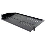 XtendLan Police 280mm, univerzal, 1U, 25kg nosnost, černá, předsunutá CPOLIC1U28-B-P