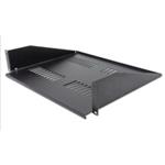 XtendLan Police 400mm, univerzal, 2U, 45kg nosnost, černá, předsunutá CPOLIC2U40-B-P