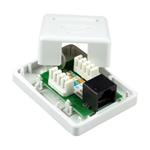 XtendLan Zásuvka 1x RJ-45, Cat5e, nestíněná, na zeď, spodní vývod, narážecí