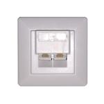 XtendLan Zásuvka 2x RJ-45, Cat5e, nestíněná pod omítku, šikmý vývod