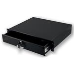 XtendLan Zásuvka na věci, 2U do police, hloubka 350mm ZASUV2U-BLACK