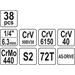 YATO Súprava skrutkovačov 15 ks magnetické S2 YT-25981