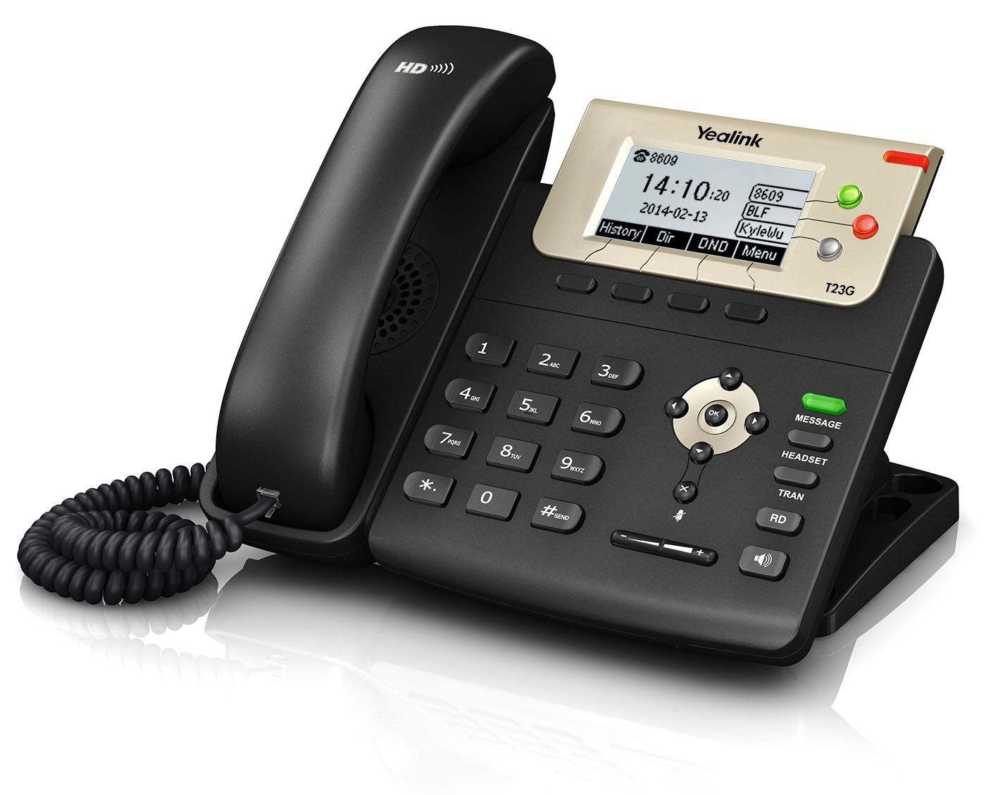 Yealink SIP-T23G IP tel.,PoE,2,8" 132x64 LCD,GigE 310A806