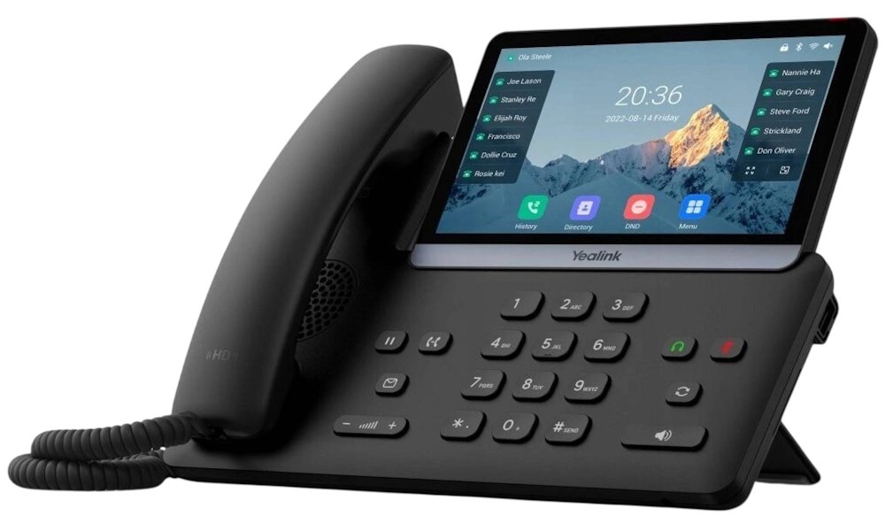 Yealink T77U IP telefon, PoE, 7" barevný dotykový displej, GigE, 2x USB 10002097