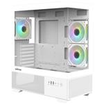 Zalman skříň Chronix / midT / 3x120mm ARGB fan / USB 2.0 / USB 3.0 / USB-C / panoramatická / bílá Chronix White