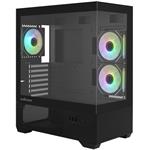 Zalman skříň Chronix / midT / 3x120mm ARGB fan / USB 2.0 / USB 3.0 / USB-C / panoramatická / černá Chronix Black