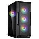 Zalman skříň I3 Neo / middle tower / ATX / 4x120 RGB / 2xUSB 3.0 / 1xUSB 2.0 / prosklená bočnice / černá i3 Neo Black