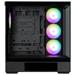 Zalman skříň P40 DS / ATX / 4x120mm ARGB fan / 2xUSB 3.0 / USB-C / displej / panoramatická / černá P40 DS Black